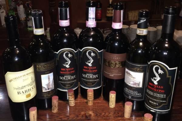 Wines in brunello montalcino